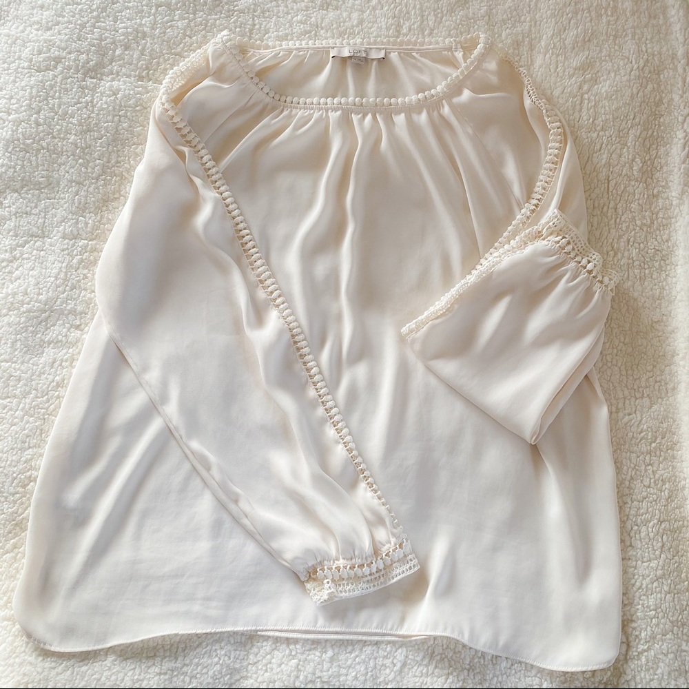 Loft cream blouse - size XXL